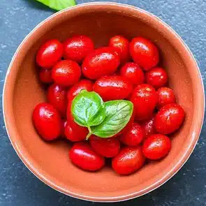 Grape tomatoes in a bowl