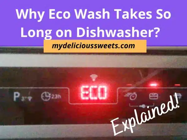 Eco programme selected on the dishwasher control board.