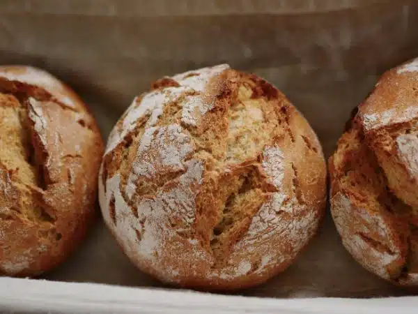 Three round breads